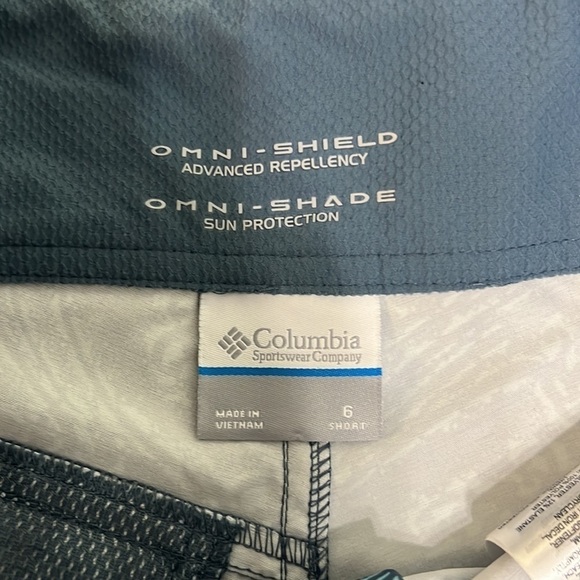NWT Columbia Drainmaker Swim Board Shorts Aqua Windy Waters Print size 6 - Picture 12 of 16